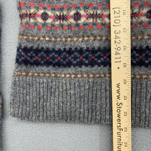 J Crew Sweater Womens Medium Lambs Wool Pullover Aztec Southwestern Winter - Picture 6 of 16